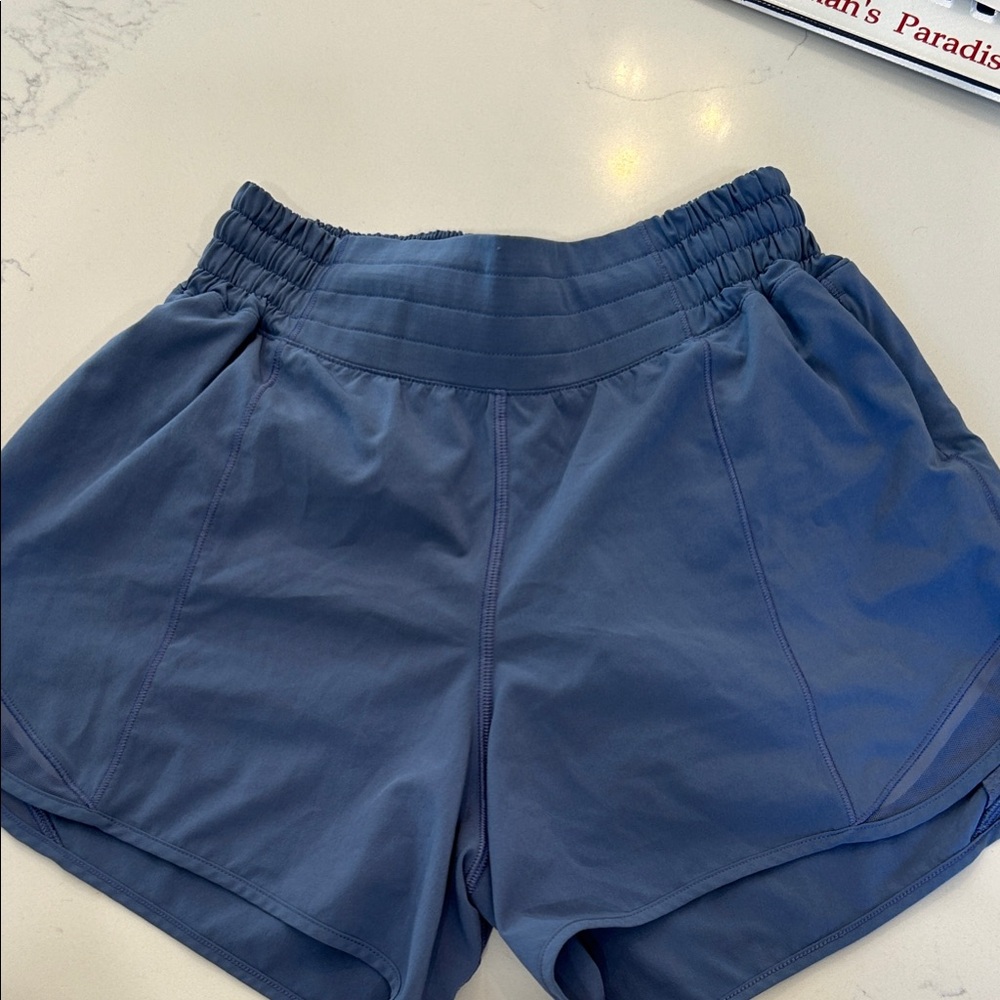 lululemon Slate Blue Running Shorts